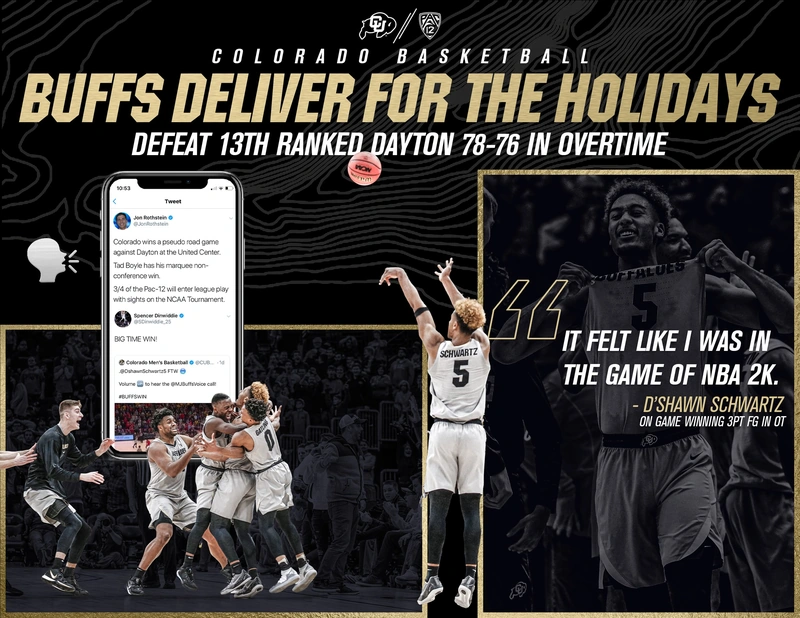 Buffs Deliver for the Holidays email mailer