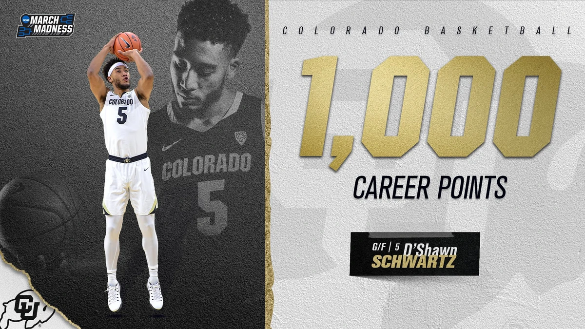 1,000 career points DShawn Schwartz graphic
