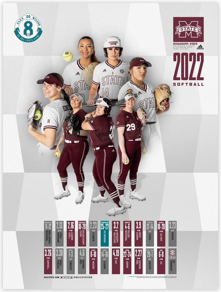 2022 softball schedule poster