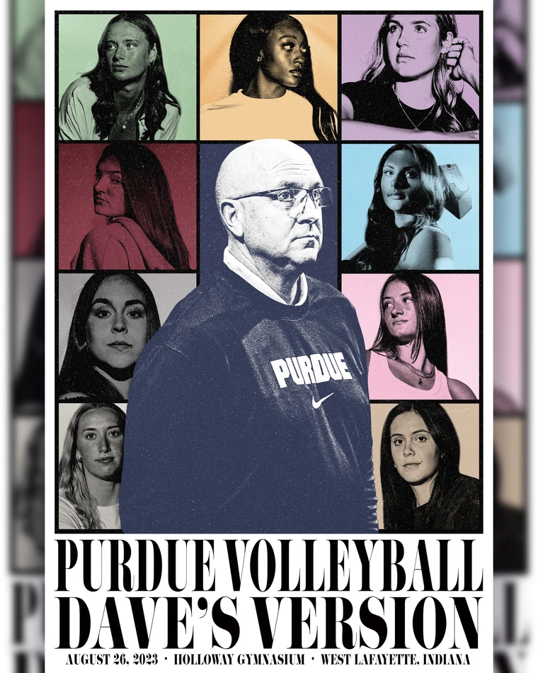 Purdue Volleyball Dave's Version graphic