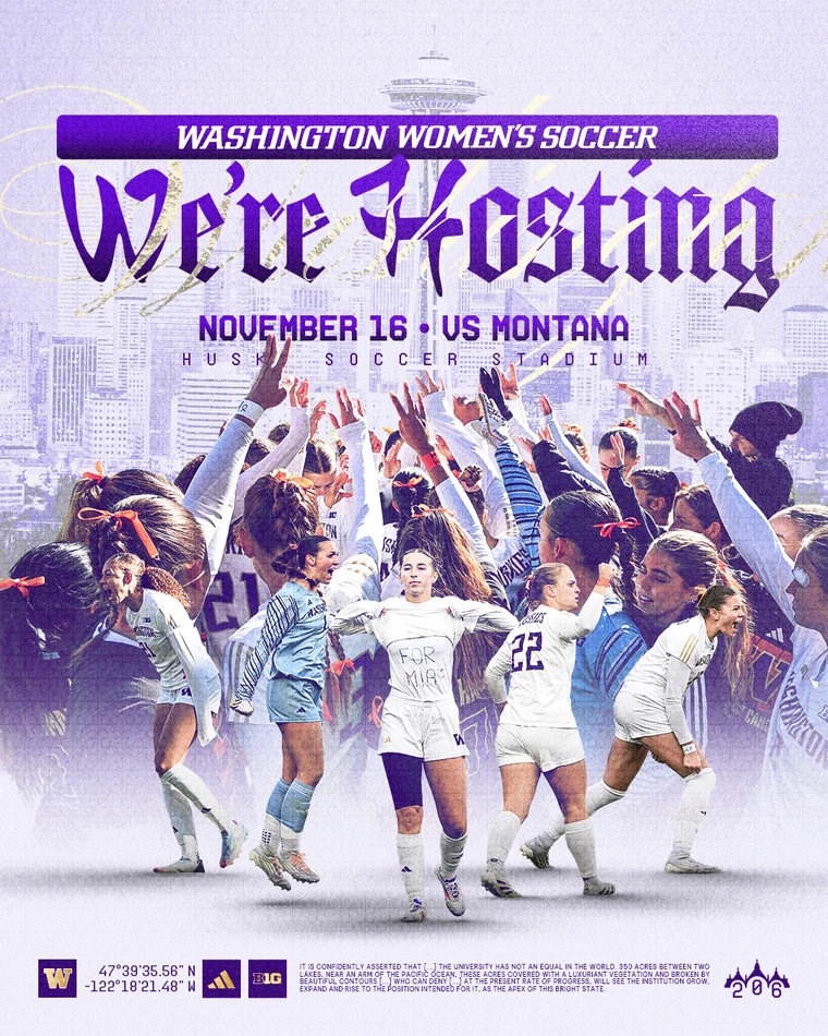 We're Hosting women's soccer graphic