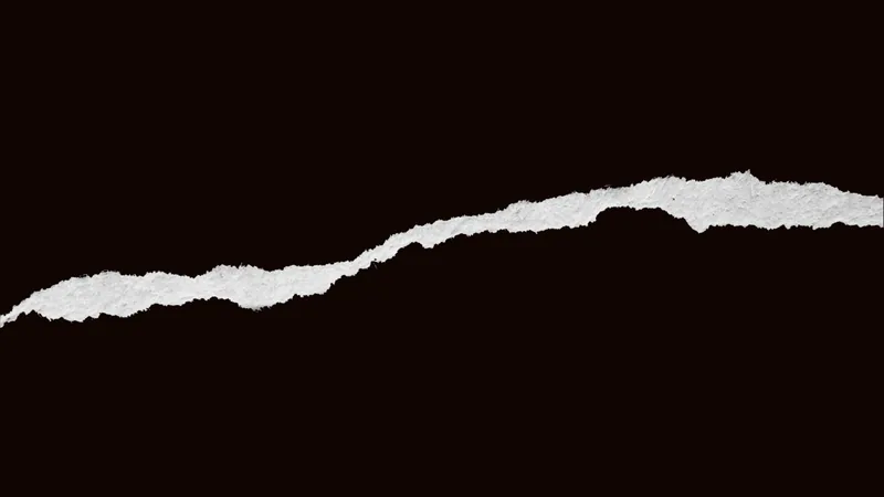 Torn paper strip