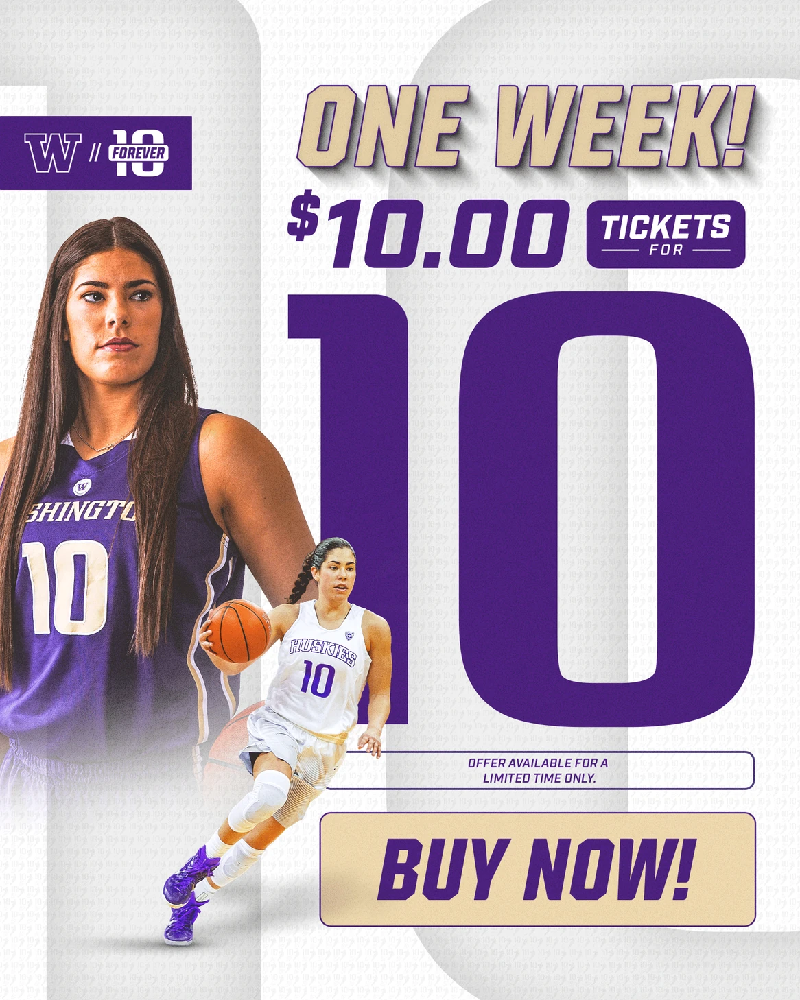 One week! $10.00 tickets for 10 promo graphic