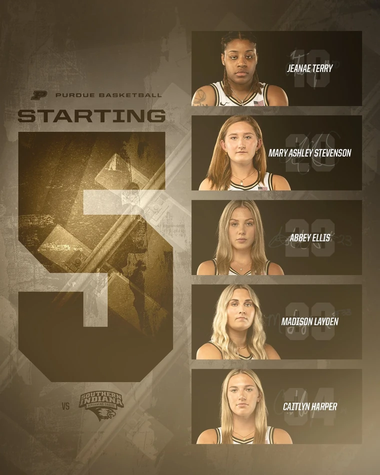 Women's basketball starting five template