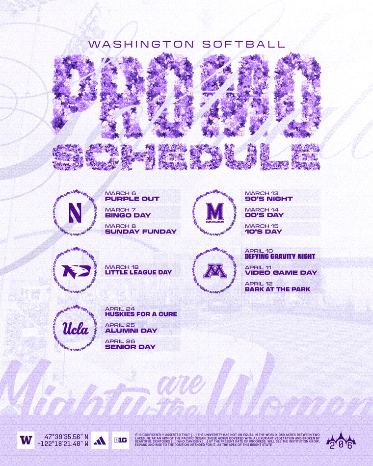 Promo schedule graphic